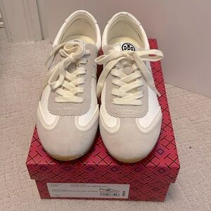 Tory Burch ‘Hank’ Sneaker Snow White/Beige  sz 9m